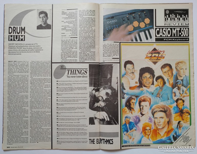 Making music magazine 86/4 level 42 lofgren marillion eurythmics depeche mode