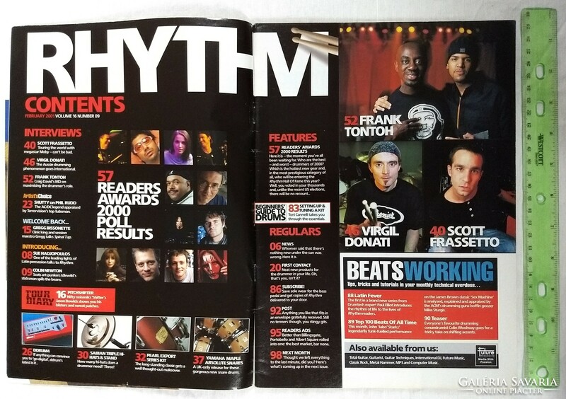 Rhythm magazine 01/2 scott frasetto virgil donati frank tontoh phil rudd colin newton