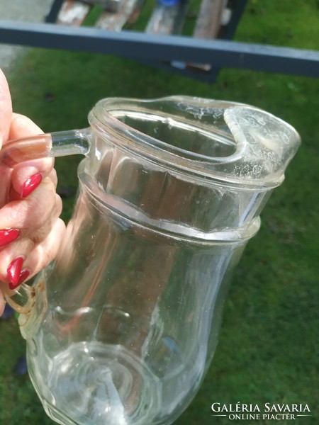 Thick glass water jug for sale! Retro, rare, thick glass liter jug