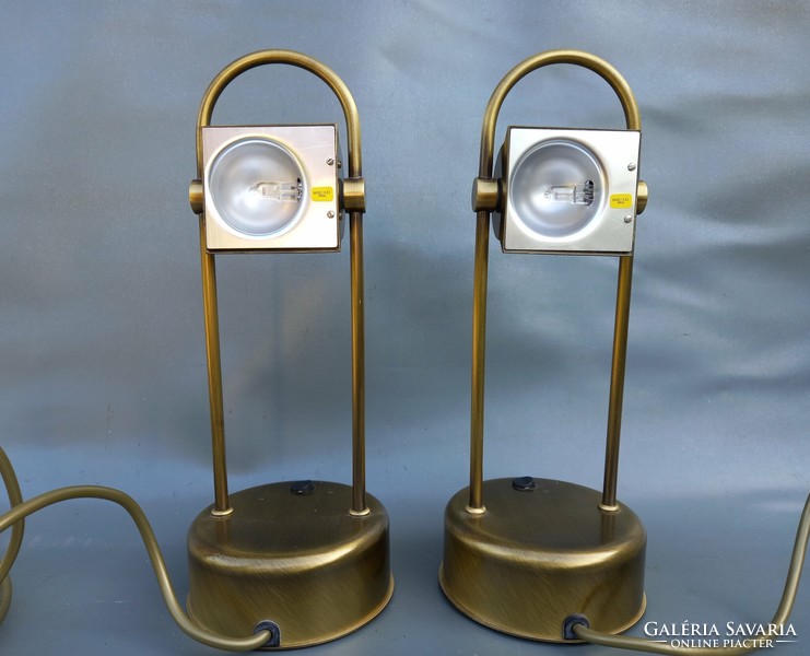 Pair of retro design copper table lamps