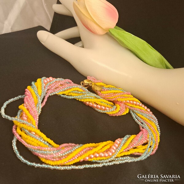 Handmade glass necklaces. Beautiful.