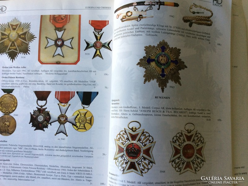 Medal, plaque, award auction catalog