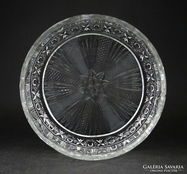 1O559 Nagyméretű kristály asztalközép kínáló tál gyümölcsös tál