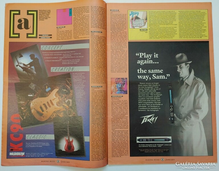 Making Music magazin 90/1 Joe Satriani Ikutaro Kakehashi Bill Schultz Ken Achard Warren Zevon
