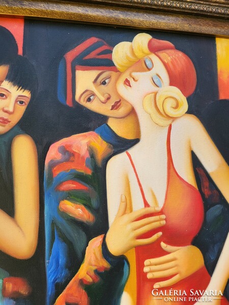 Art deco painting - dancing couples