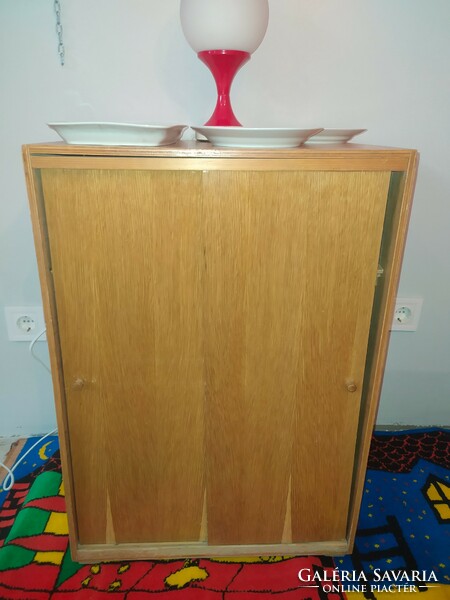 Retro small wardrobe with sliding doors, chest of drawers