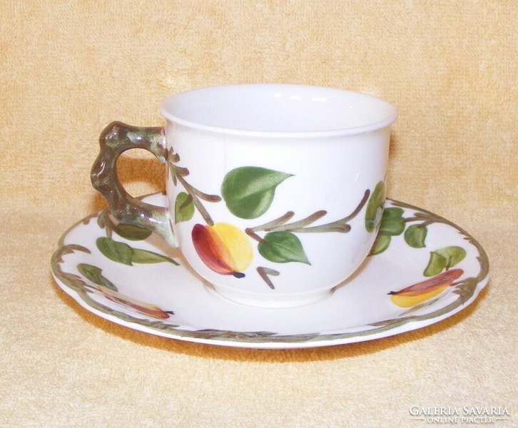 Villeroy & boch fruit pattern cup with coaster