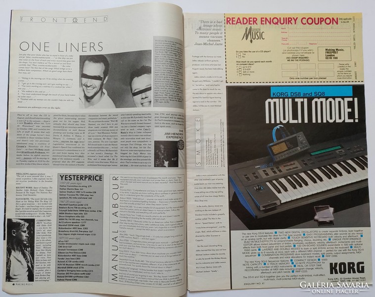 Making Music magazin 87/8 Marillion The Cure Long Ryders Colin Hay Echo & The Bunnymen