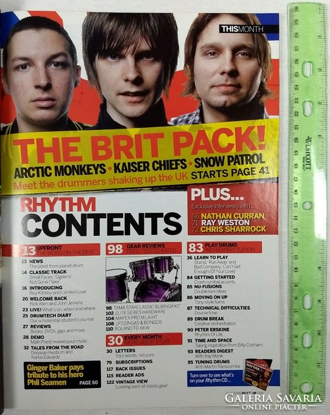 Rhythm magazin 06/7 Arctic Monkeys Kaiser Chiefs Snow Patrol Ginger Baker Bonham Allen