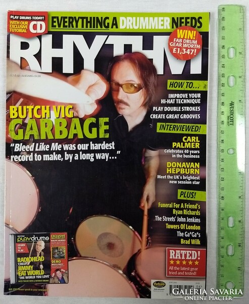 Rhythm magazine 05/6 garbage butch vig carl palmer donavan hepburn funeral fa friend