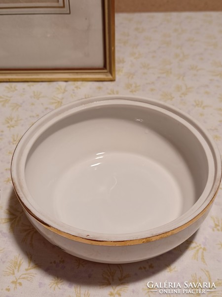 Hand painted porcelain bonbonier marked