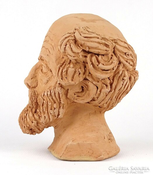 1O495 dorogi f.: Hippocrates clay bust 17.5 Cm 2002