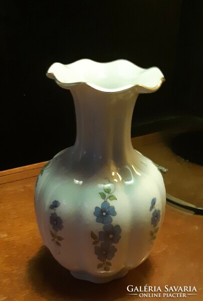 Zsolnay porcelain fluted vase