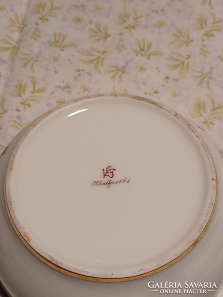 Hand painted porcelain bonbonier marked