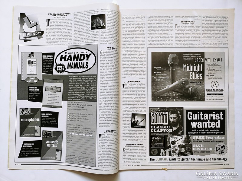 Making Music magazin 95/6 Sheryl Crow Go-Go's New Power Generation Radiohead Dylan