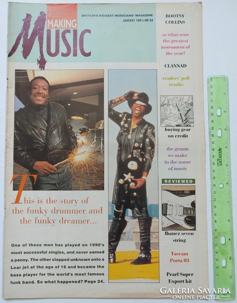 Making Music magazin 91/1 Bootsy Collins Clannad Clyde Stubblefield Sting Go Gos Vanilla Ice