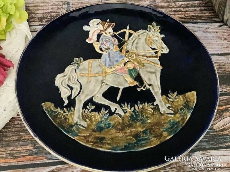 Fischer majolica large wall plate