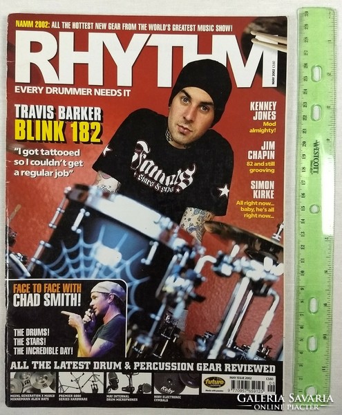 Rhythm magazine 02/5 blink 182 chad smith kenney jones jim chapin simon kirke