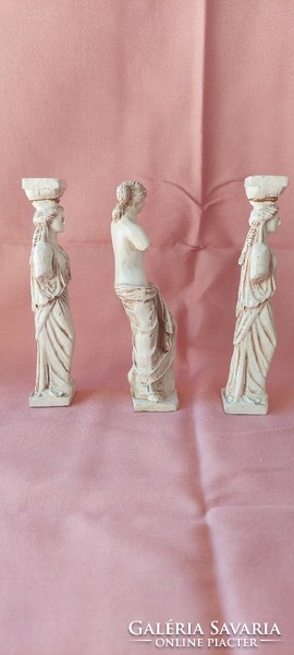 Polyresin sculptures together, height 14cm