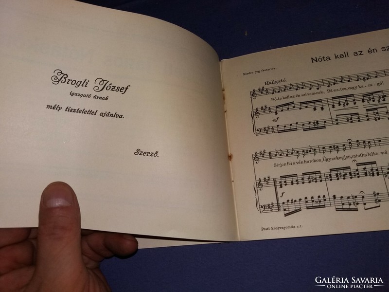 János Antik Ligeti's (1895 - 1975) music book forgotten notes beautiful condition published by the author