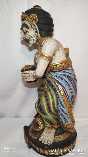 Faragott fa szobor  figura nagy méretű 50 cm Bali Indonéz Keleti