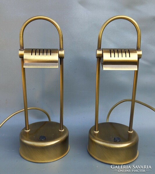 Pair of retro design copper table lamps