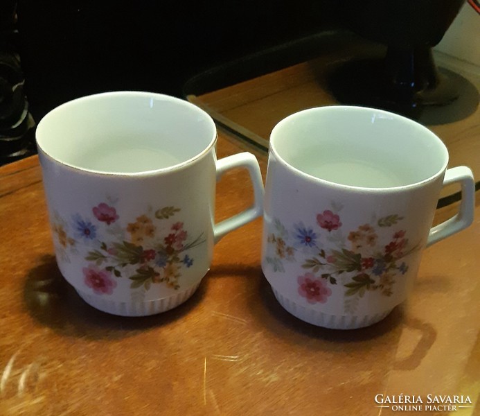 Zsolnay porcelain flower mug / granny mug/