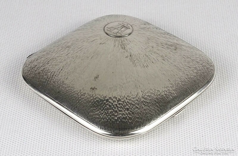 1O534 old beautiful marked silver cigarette case 115g