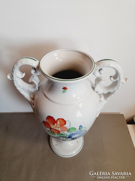 Herendi Tercia óriás kétfülű váza, 42 cm