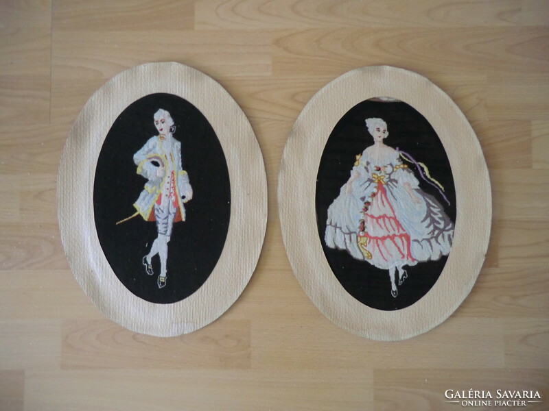 Wooden oval larger picture frame in a pair 32x40 cm without glass