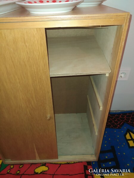 Retro small wardrobe with sliding doors, chest of drawers