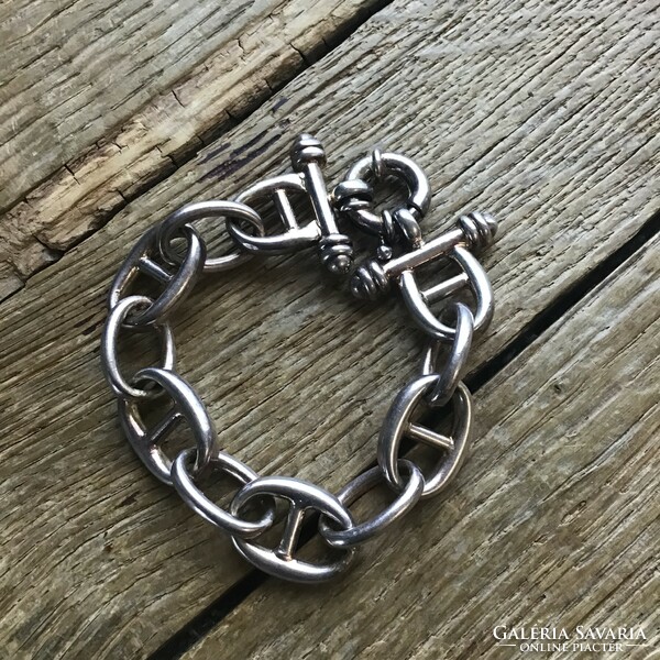 Silver plated metal bracelet