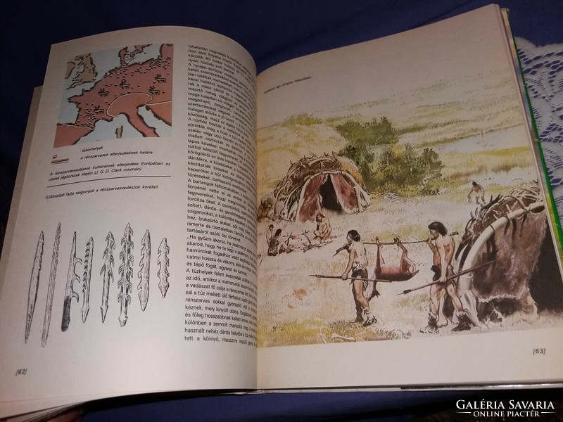 Josef Kleib: Ádám nyomában könyv az ősember koráról gyönyörű rajzokkal szép állapotban