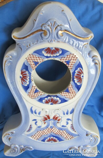 Majolica watch case, height 43 cm, diameter 8.9 cm, depth 7.4 cm