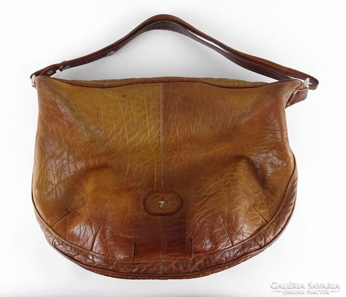 1O767 brown Valdi leather women's bag shoulder bag