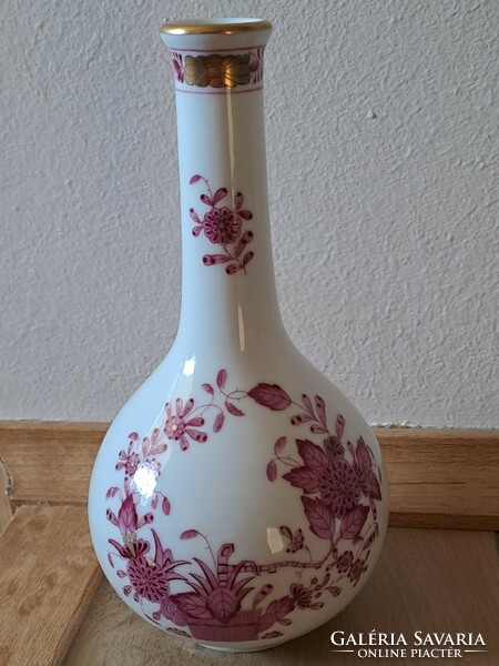 Flawless! Herend Indian flower basket pattern vase