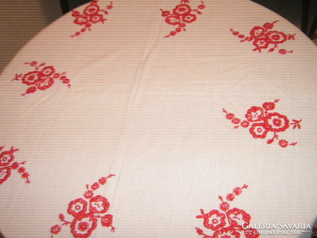 Beautiful antique vintage special hand embroidered tablecloth