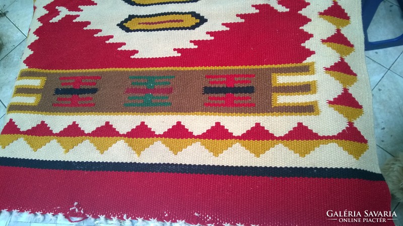 Classic pattern wool kilim carpet 127x64 cm