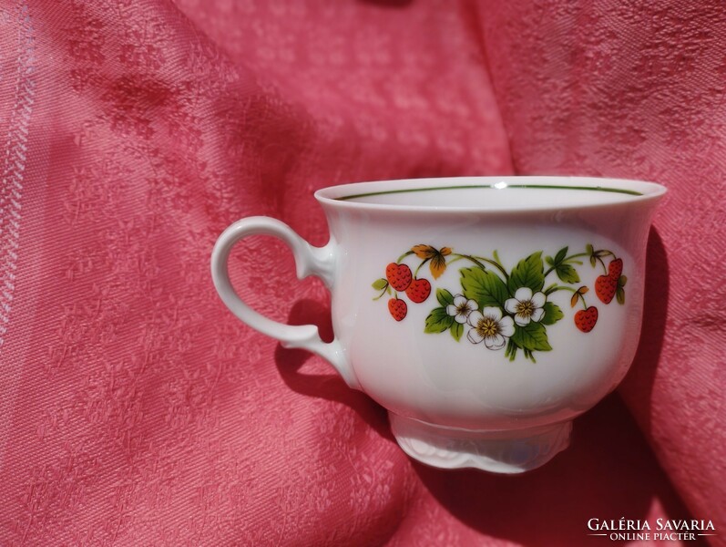 Beautiful strawberry porcelain coffee cup