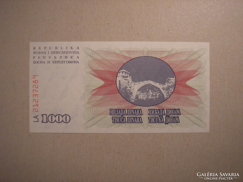 Bosnia and Herzegovina-1000 dinars 1992 unc