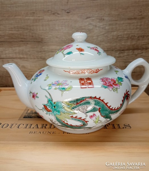 Chinese tea set-family rose dragon and phoenix