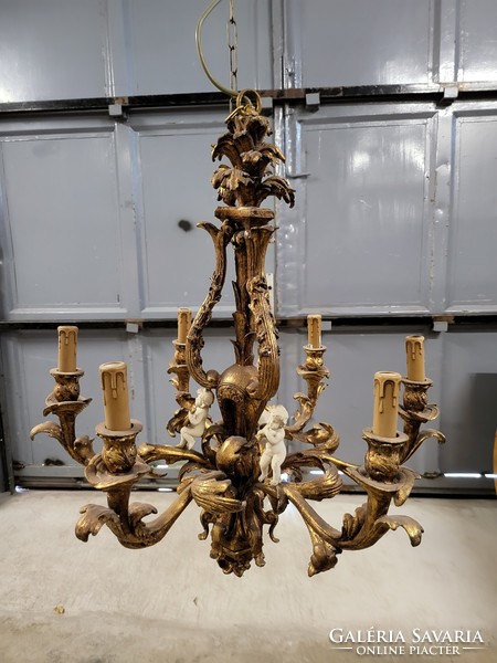 Rococo putto chandelier