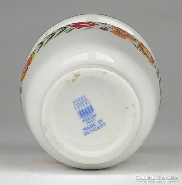 1O637 old rare small marked Zsolnay porcelain vase 7 cm