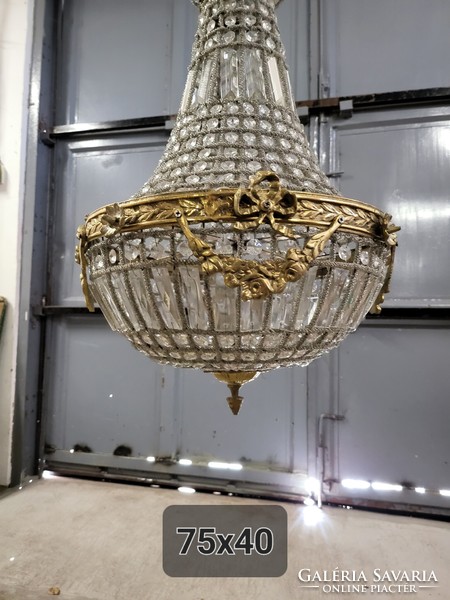 Empire laced basket chandelier