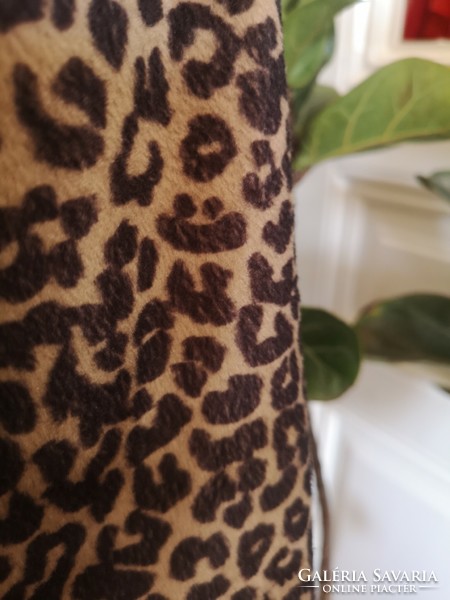 Amisu 38-as leopárd mintás szoknya gumis derékkal