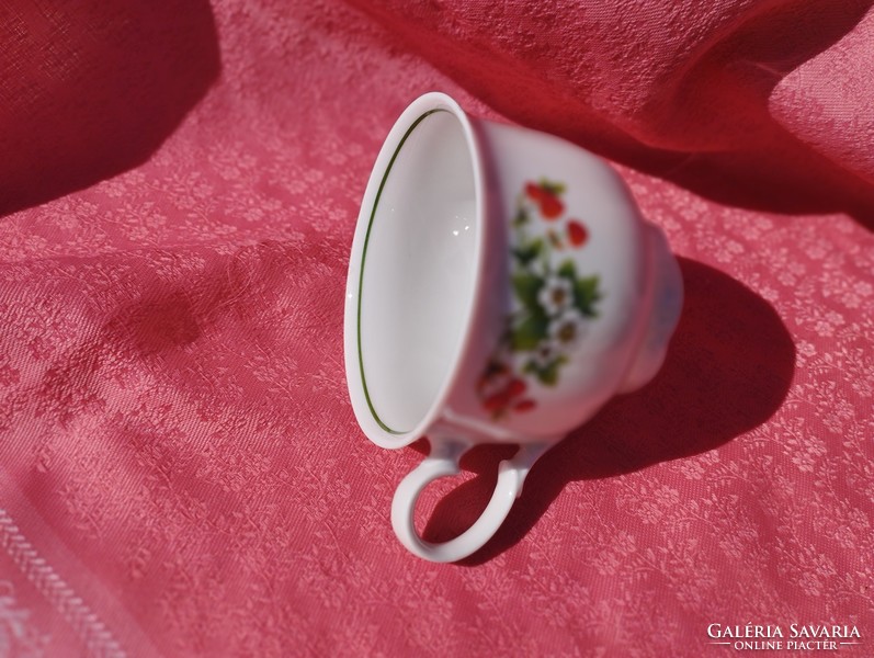 Beautiful strawberry porcelain coffee cup