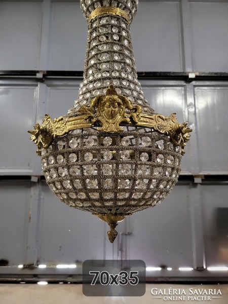 Empire laced basket chandelier