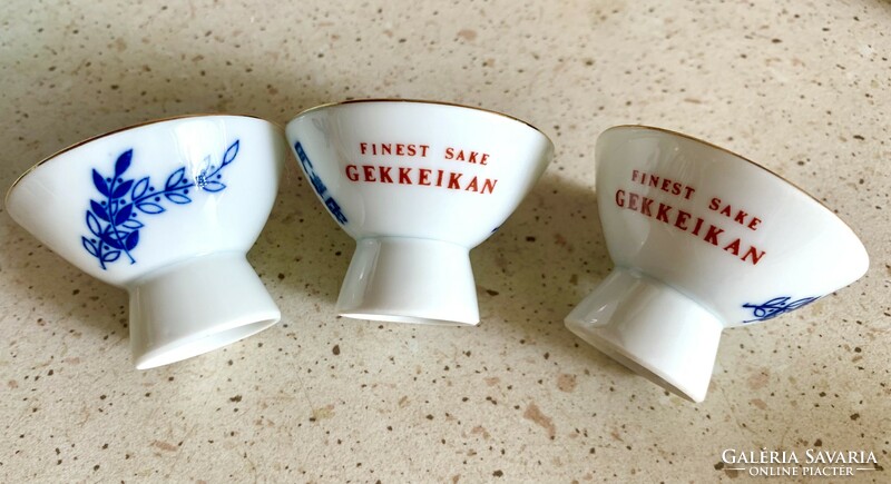 Gekkeikan Japanese porcelain sake glass 3+1 pcs