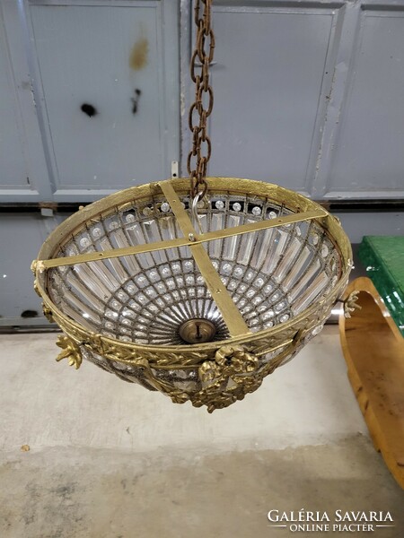 Empire wicker basket ceiling lamp