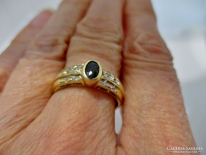 Szépséges antik valódi zafír arany gyűrű